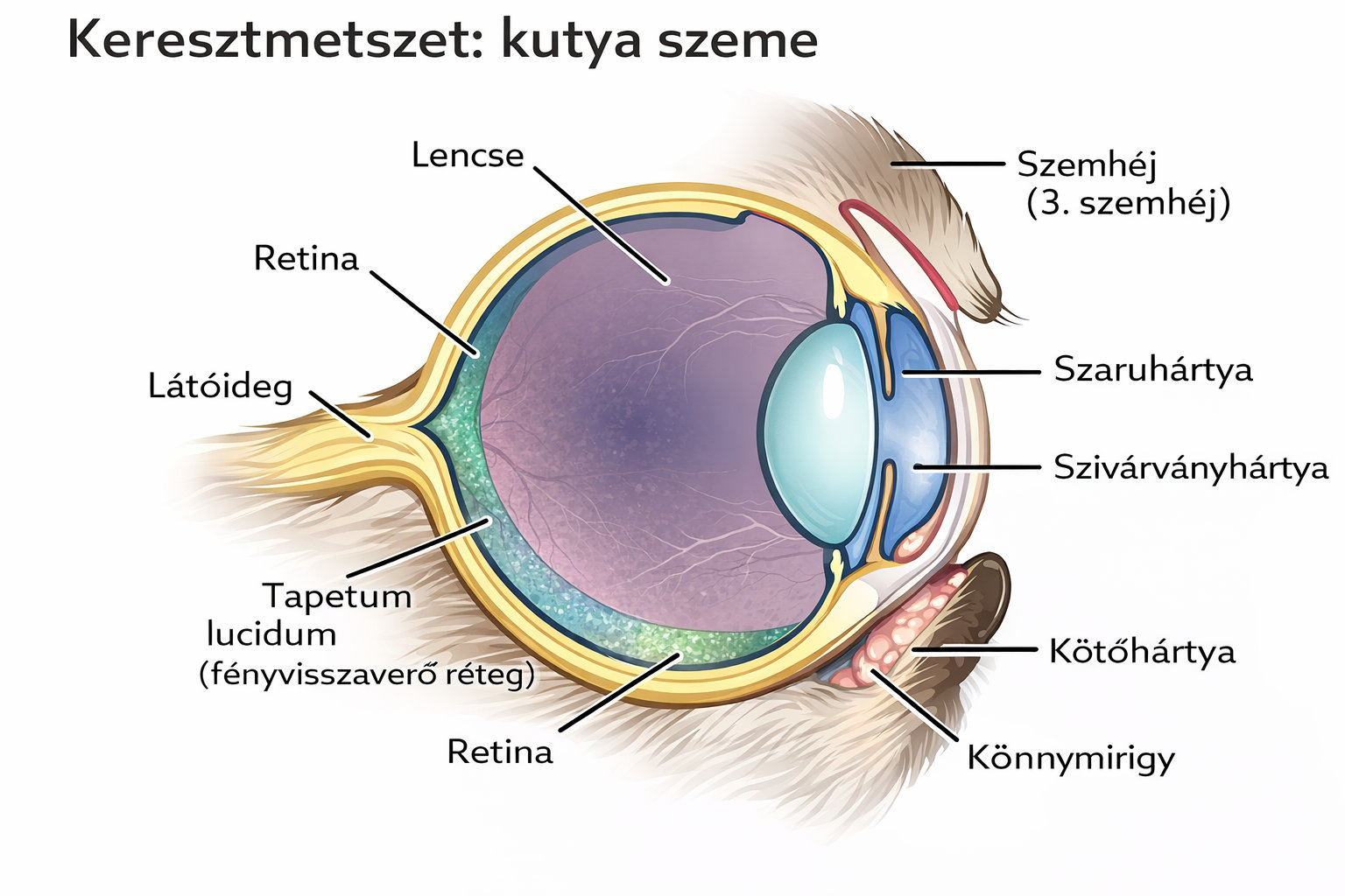 kutya szem anatómia